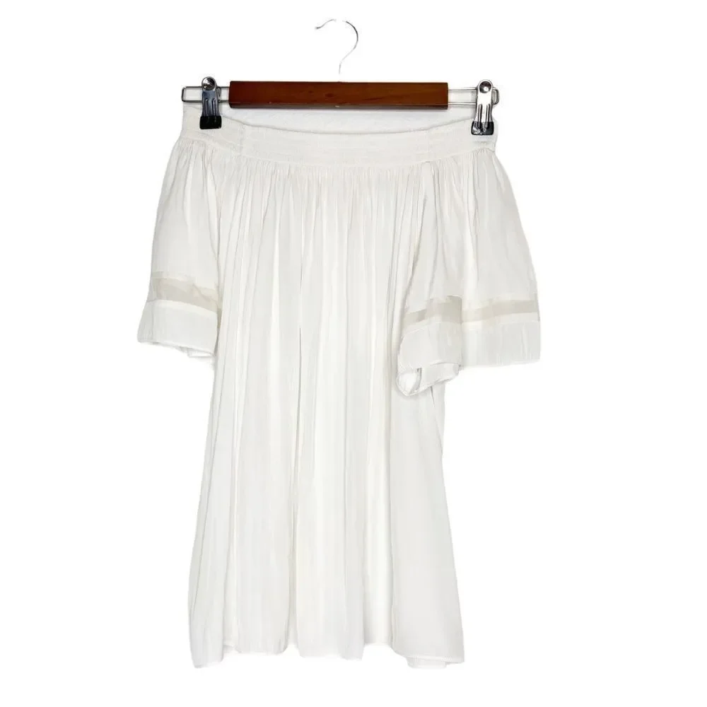 Ramy Brook | Silk Off Shoulder Smocked Jessica Top